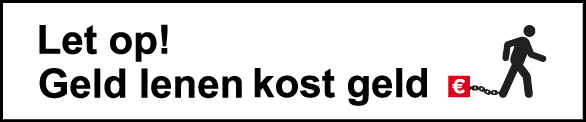 Geld lenen kost geld logo