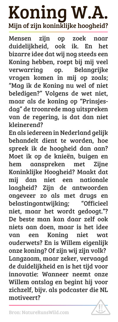 Mijn of zijn koninklijke hoogheid?